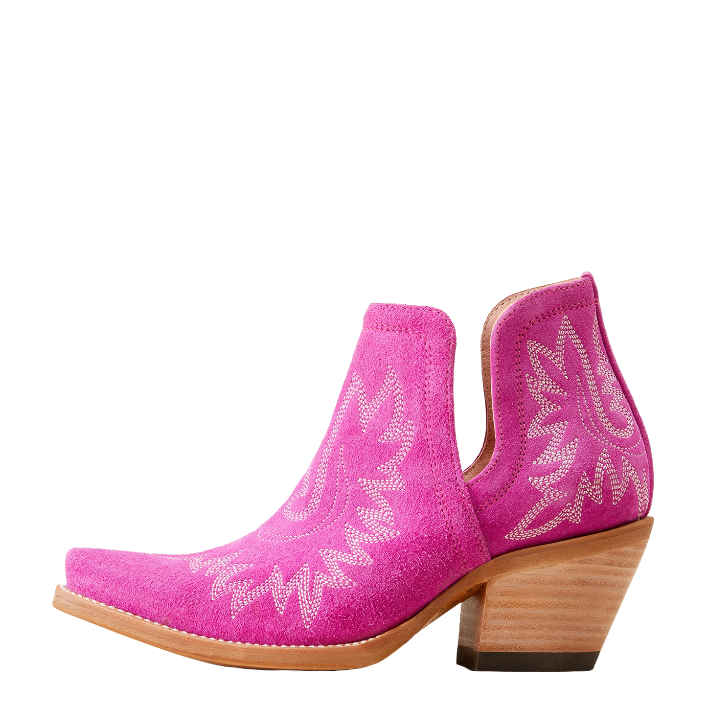 Ariat Ladies Dixon Western Haute Pink Suede Bootie 10046864