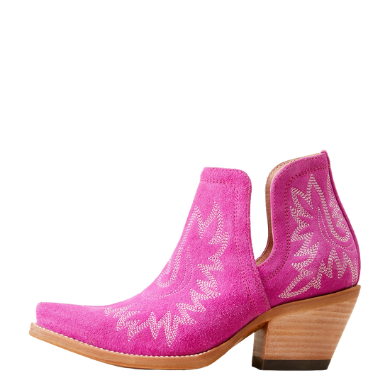 Ariat Ladies Dixon Western Haute Pink Suede Bootie 10046864