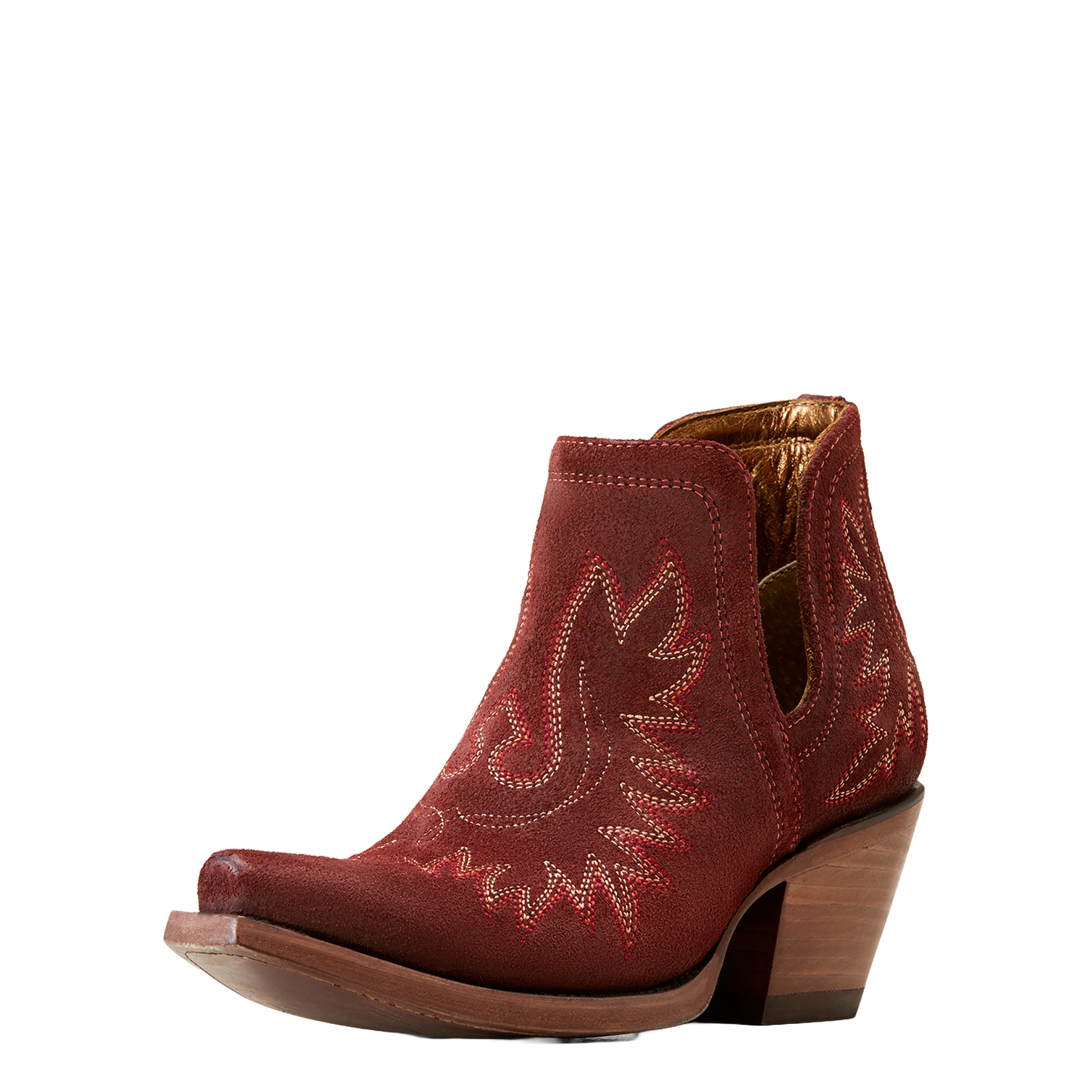 Ariat Ladies Dixon Merlot Suede Western Ankle Bootie 10046867