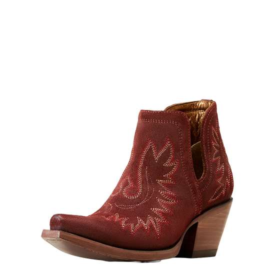 Ariat Ladies Dixon Merlot Suede Western Ankle Bootie 10046867