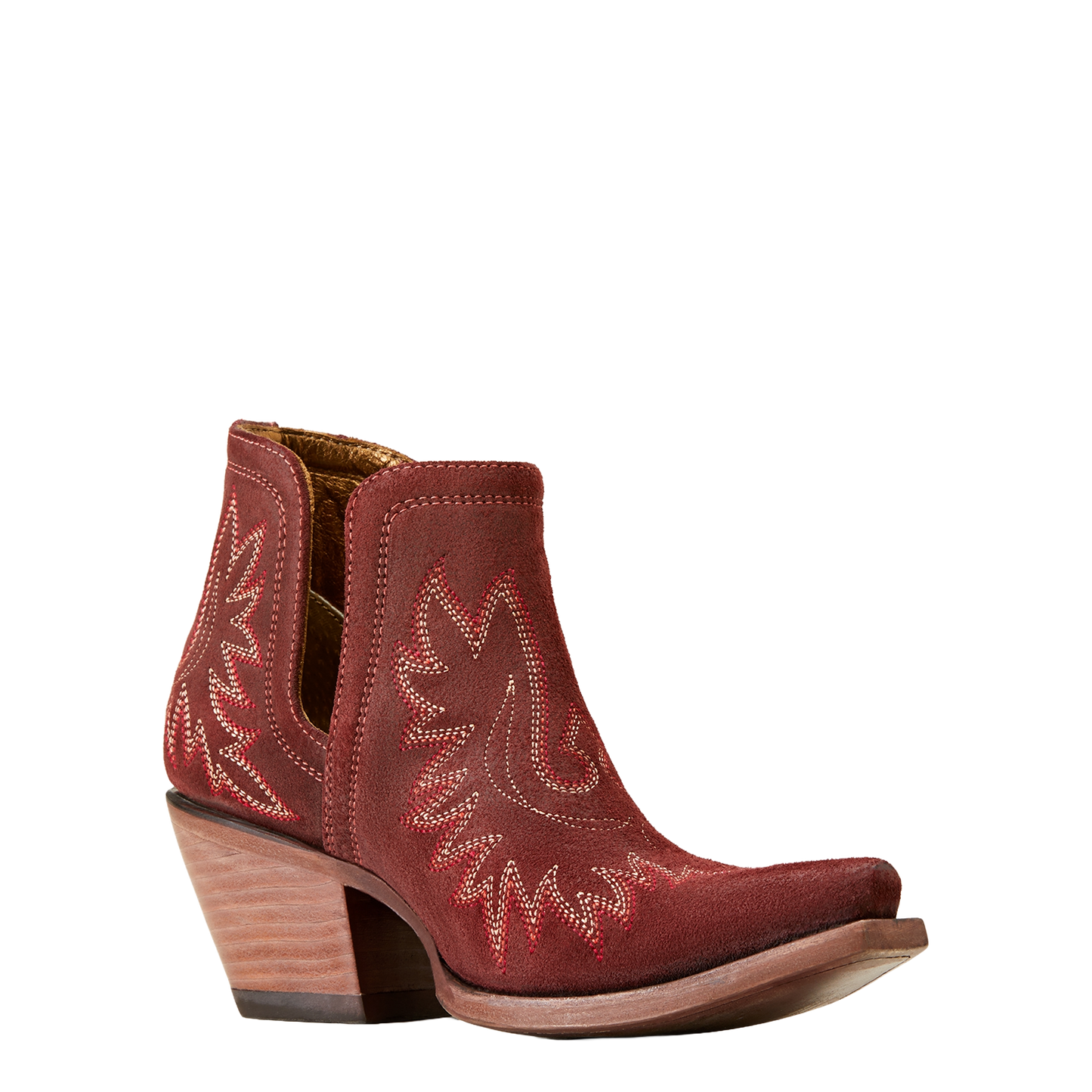 Ariat Ladies Dixon Merlot Suede Western Ankle Bootie 10046867