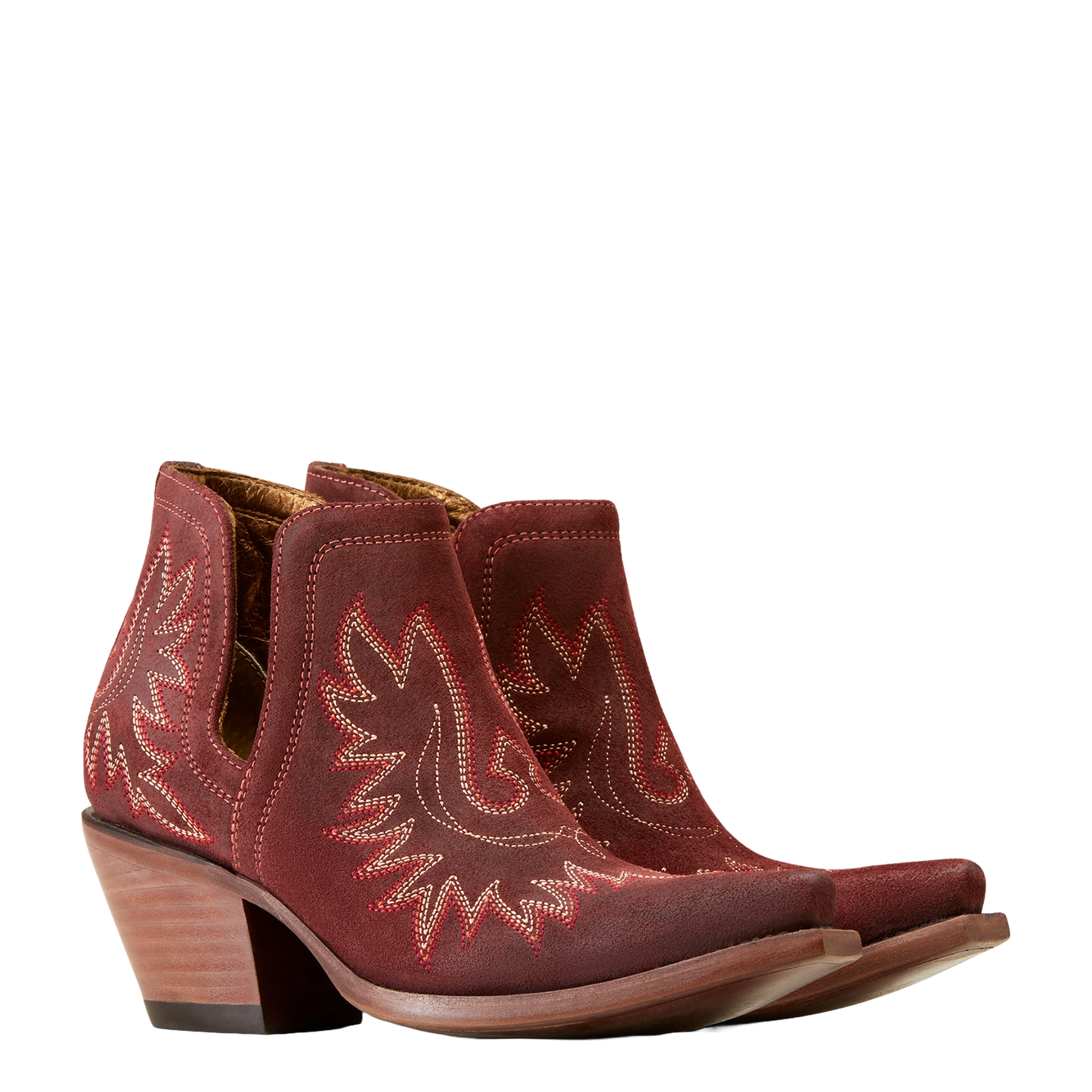 Ariat Ladies Dixon Merlot Suede Western Ankle Bootie 10046867