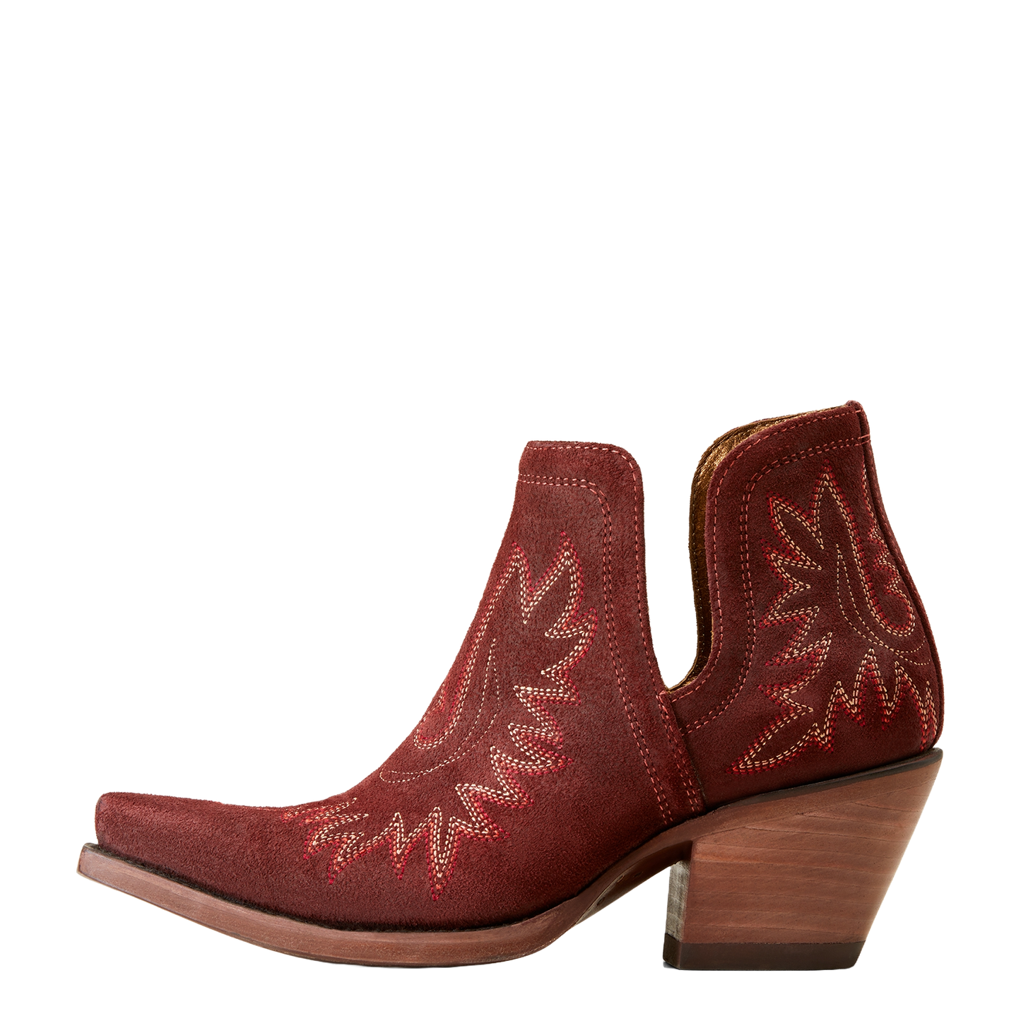 Ariat Ladies Dixon Merlot Suede Western Ankle Bootie 10046867