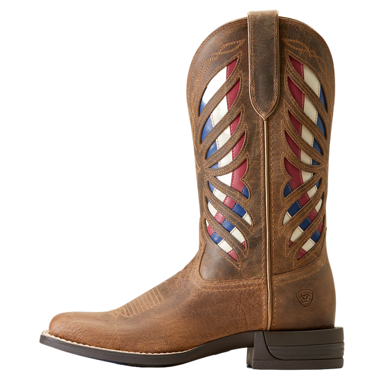 Ariat Ladies Longview Burlap Brown Leather Western Boot 10047055