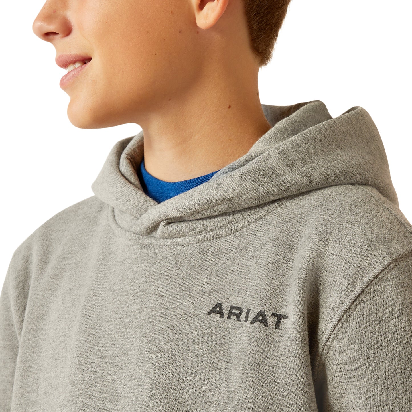 Ariat Youth Boy's Bold Hex Grey Heather Hoodie 10051982