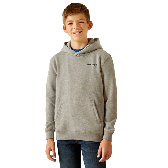 Ariat Youth Boy's Bold Hex Grey Heather Hoodie 10051982