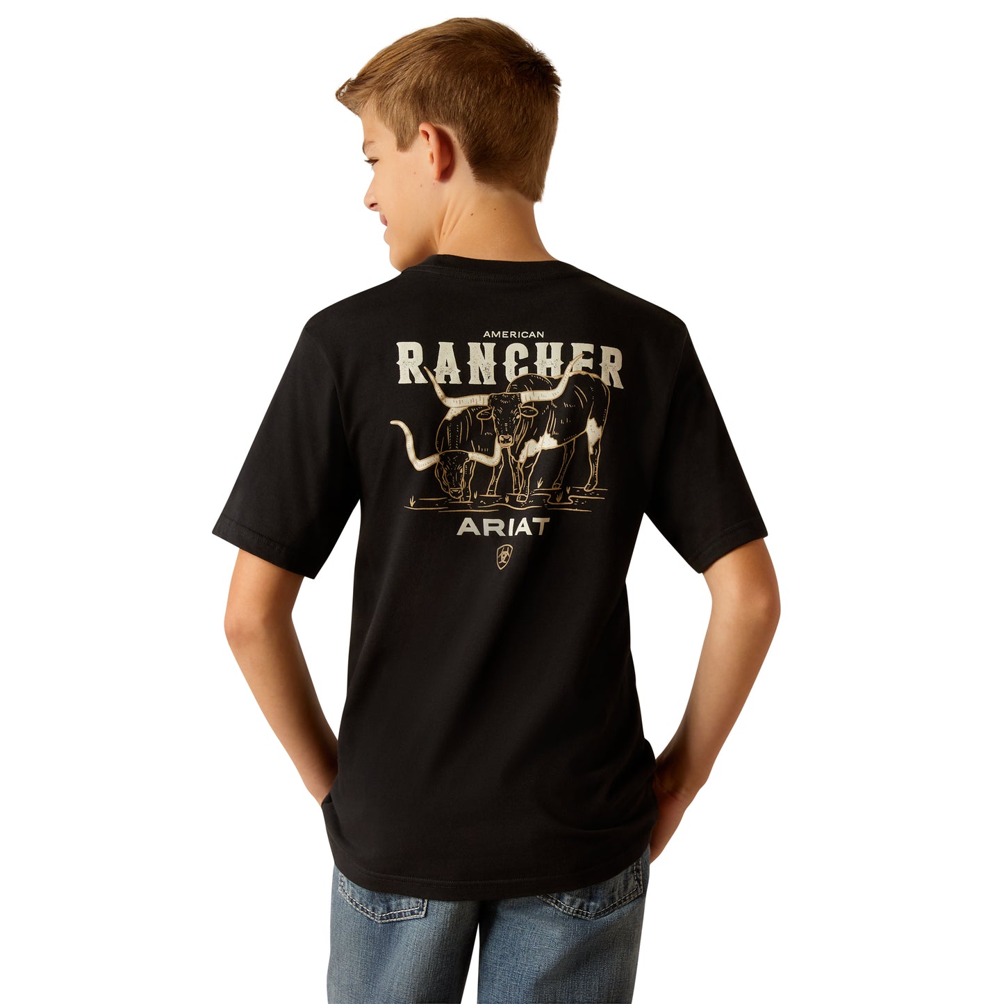 Ariat Youth Boy's American Rancher Black T-Shirt 10052039