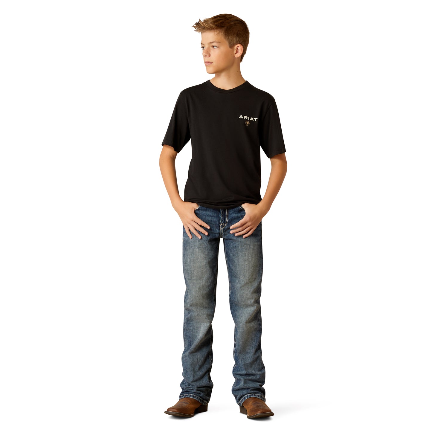 Ariat Youth Boy's American Rancher Black T-Shirt 10052039