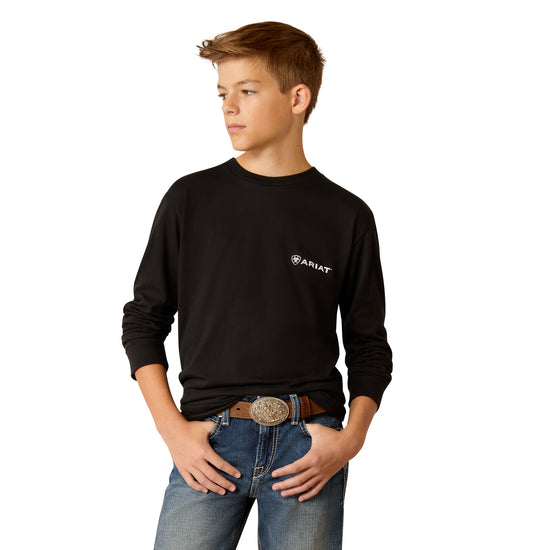 Ariat Youth Boy's Loft Camo Shield Black T-Shirt 10052040