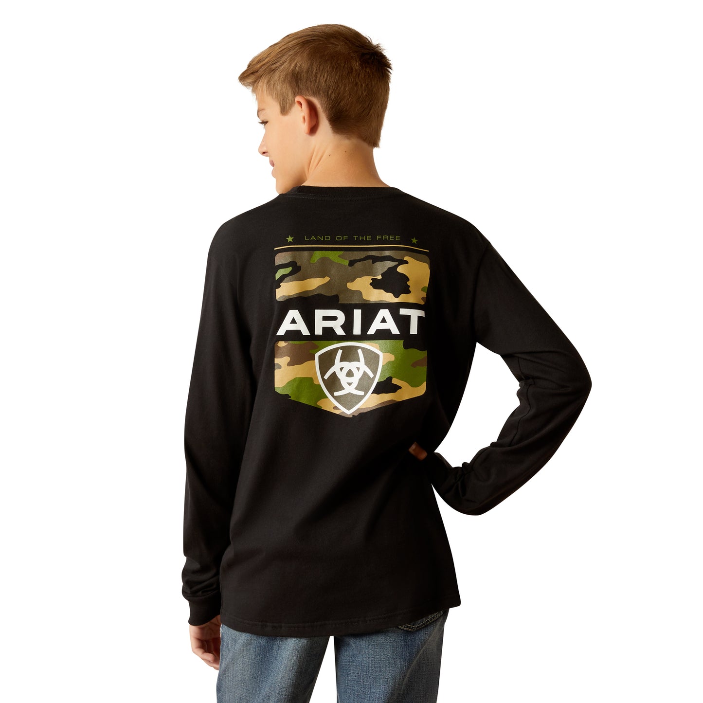 Ariat Youth Boy's Loft Camo Shield Black T-Shirt 10052040