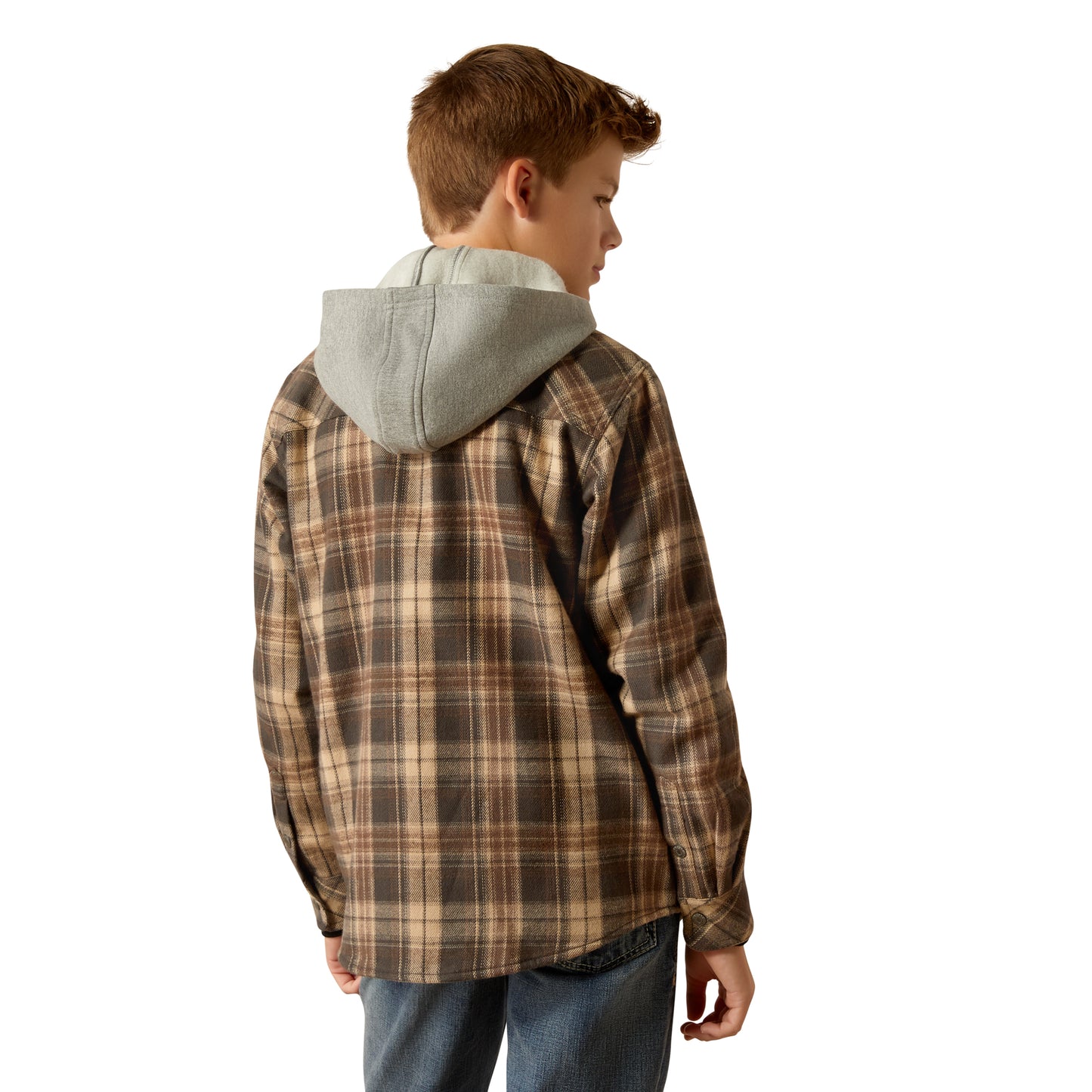 Ariat Youth Boy's Herbert Retro Flannel Cub Brown Shirt Jacket 10052352