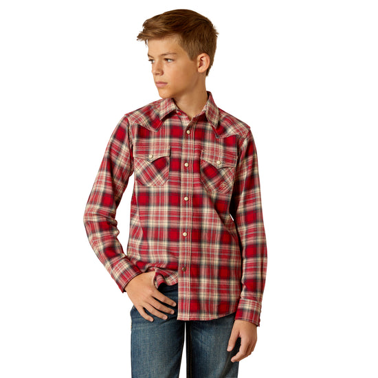 Ariat Youth Boy's Herschel Chili Pepper Retro Fit Shirt 10052635