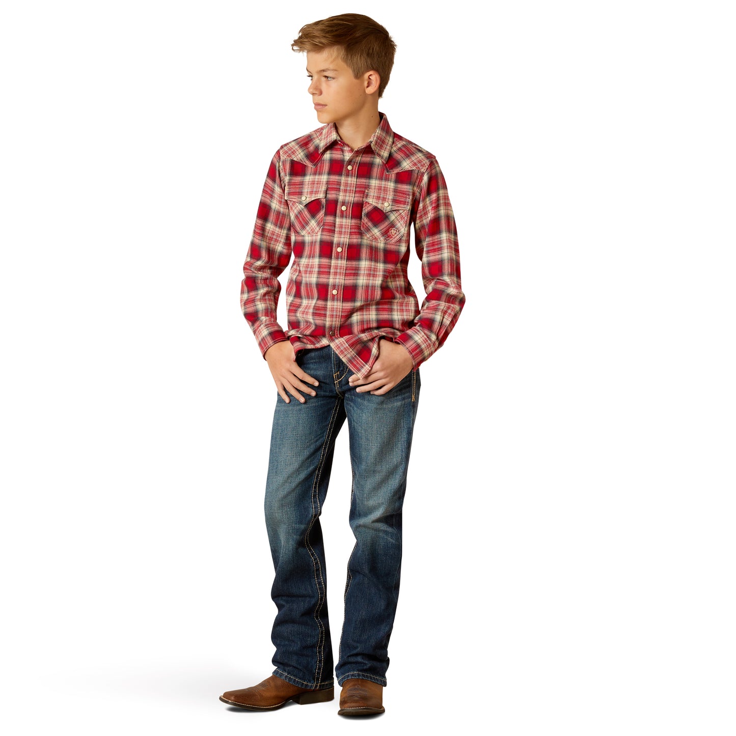 Ariat Youth Boy's Herschel Chili Pepper Retro Fit Shirt 10052635