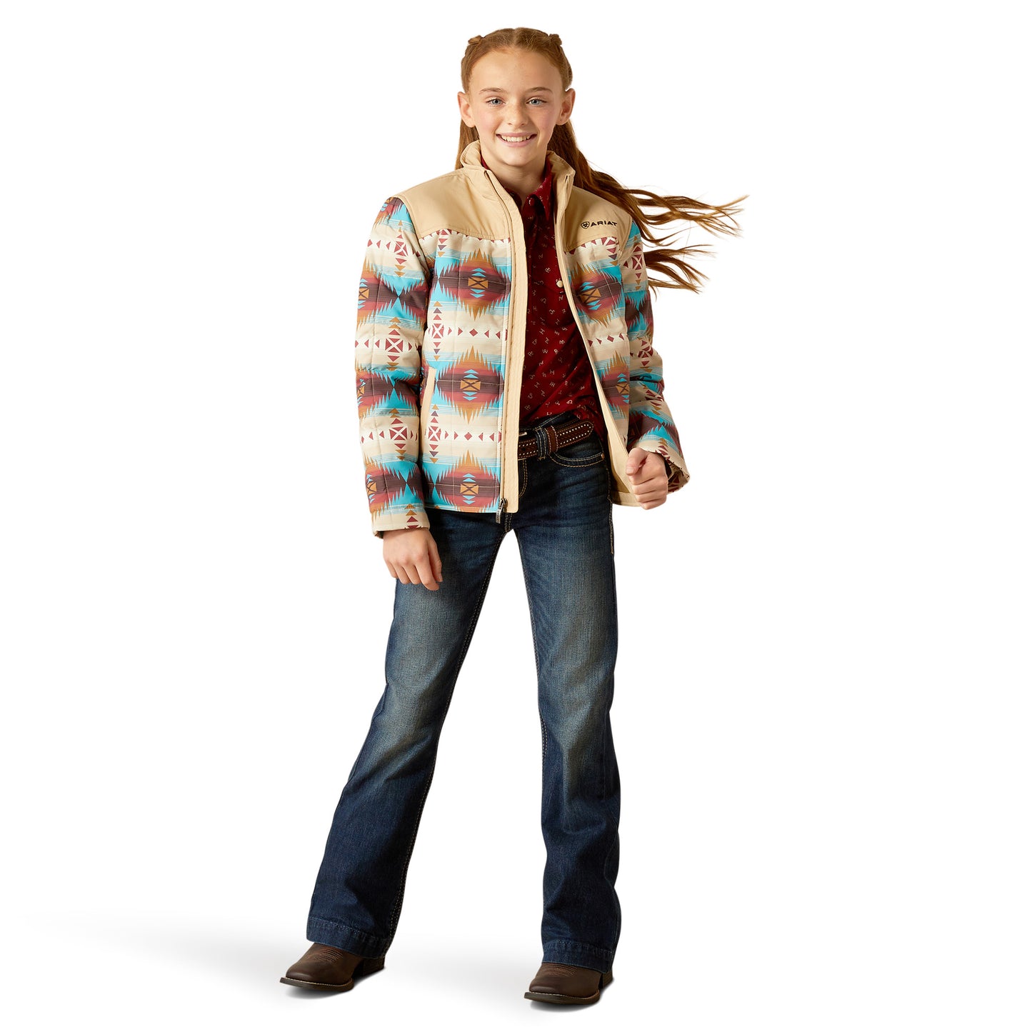 Ariat Youth Girl's Crius Serrano Southwest Print Zip Jacket 10052471