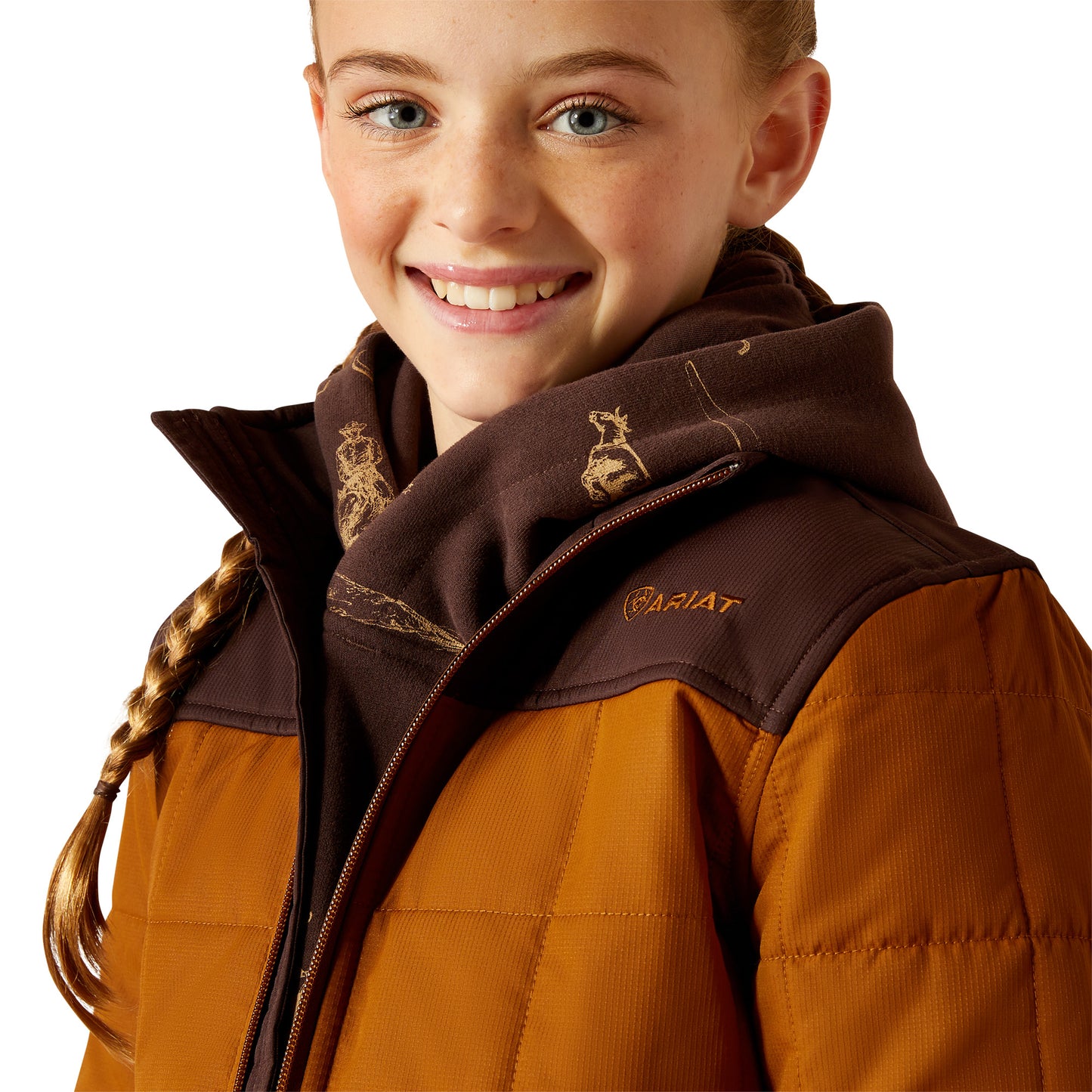 Ariat Youth Girl's Crius Chestnut Horse & Chocolate Plum Jacket 10052472