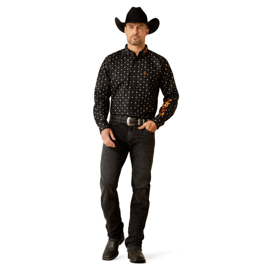 Ariat Men's Team Kelvin Black & Dark Grey Classic Fit Shirt 10051988