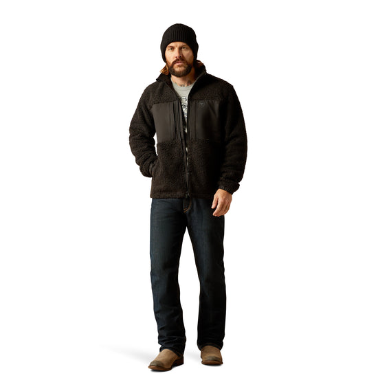 Ariat Men's Odessa Black Sherpa Zip Up Jacket 10051994