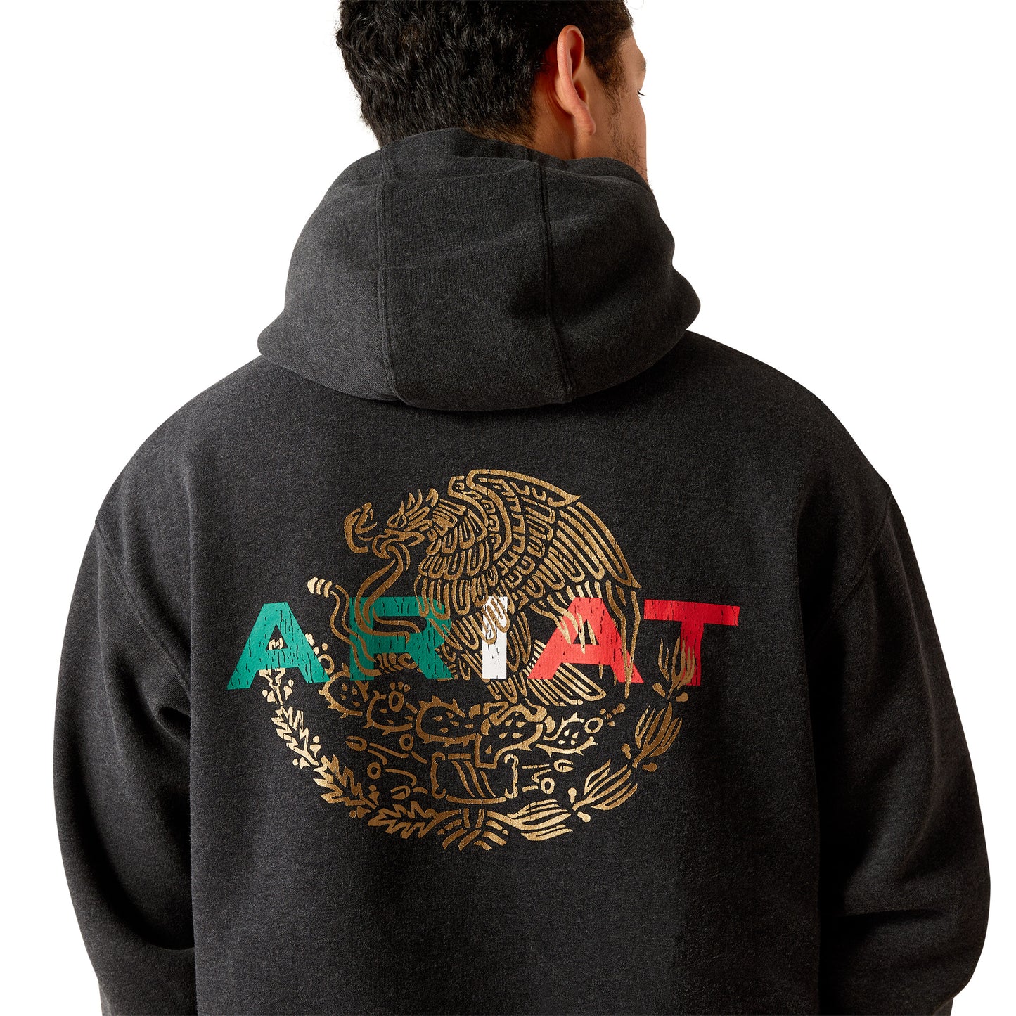 Ariat Men's Mexico Flag Black Heather Hoodie 10051998