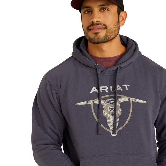 Ariat Men's Southwestern Longhorn Odyssey Grey Hoodie 10052004