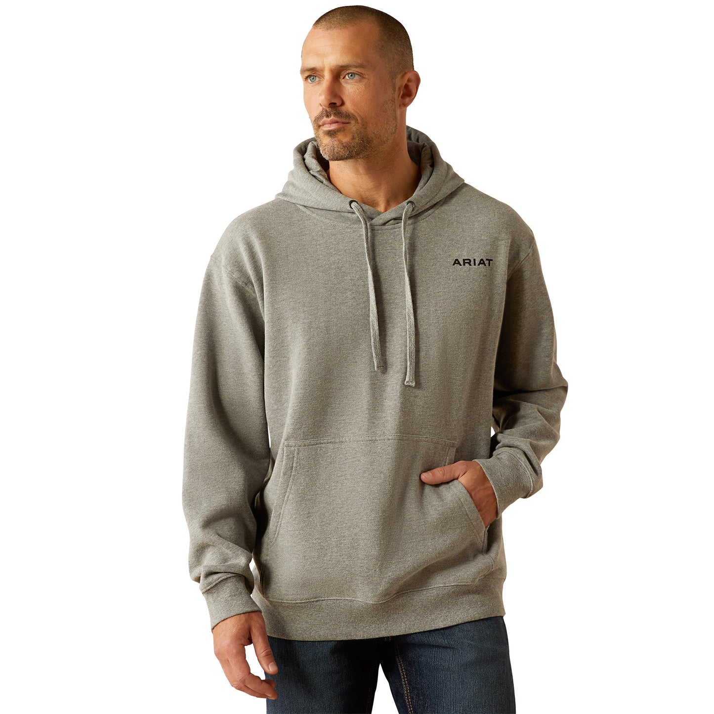 Ariat Men's Bold Hex Grey Heather Hoodie 10052005