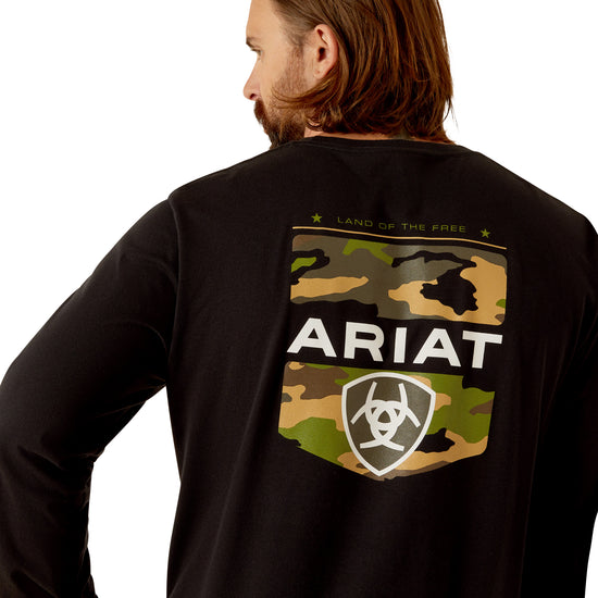 Ariat Men's Lotf Camo Shield Black T-Shirt 10052035