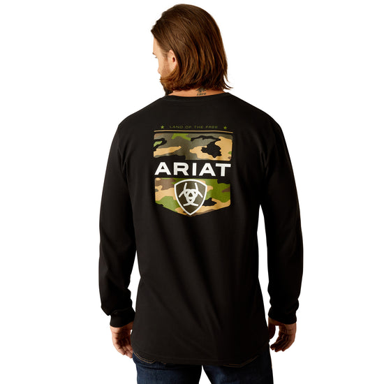 Ariat Men's Lotf Camo Shield Black T-Shirt 10052035