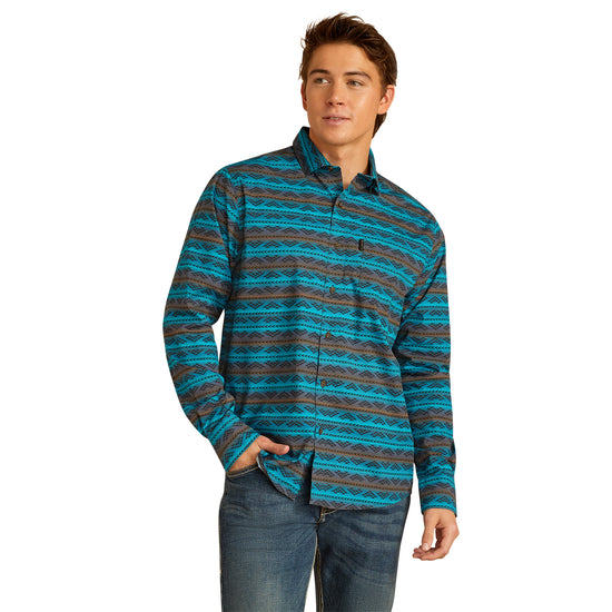 Ariat Men's Madison Modern Fit Turquoise Shirt 10052306