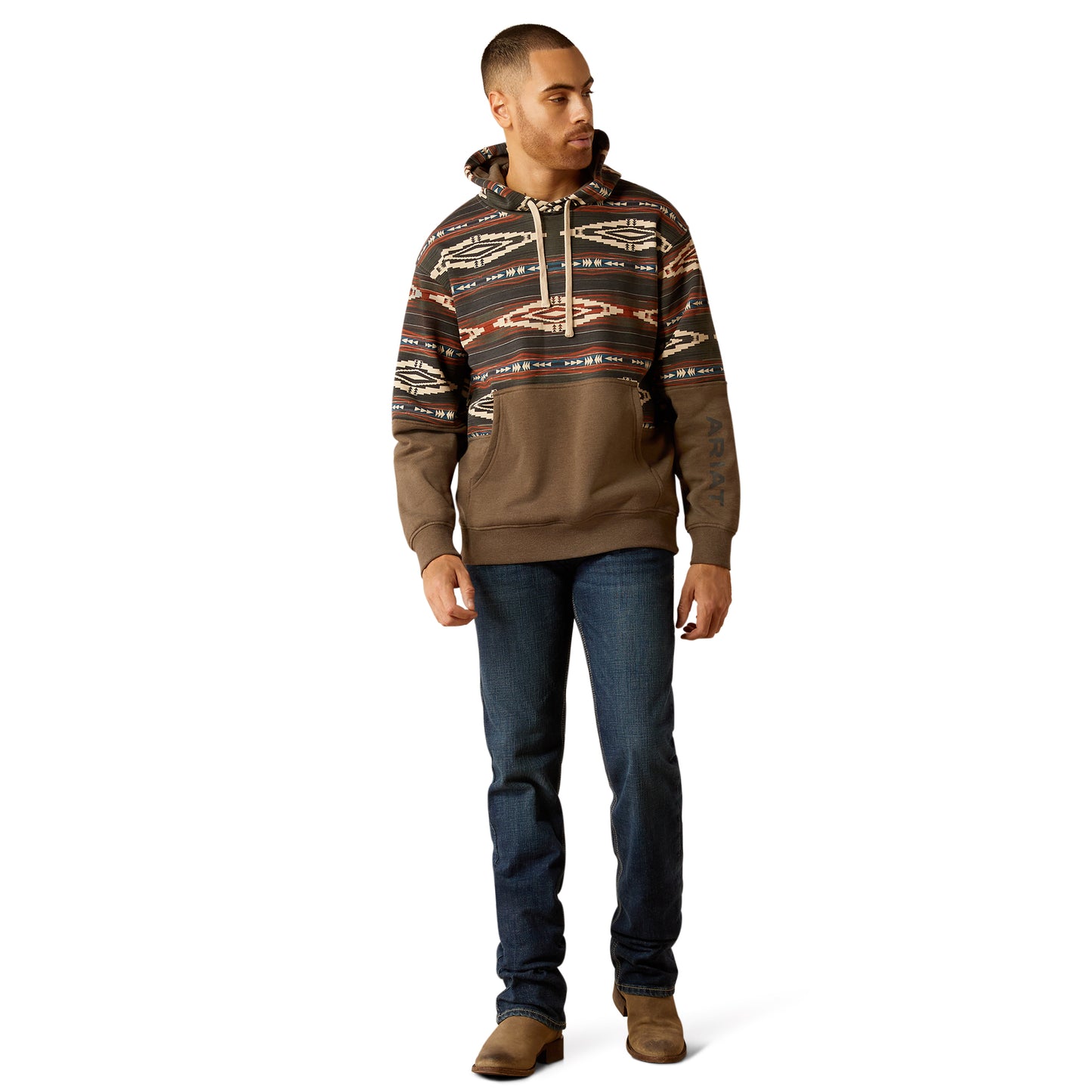 Ariat Men's Color Block Brindle Hoodie 10052452