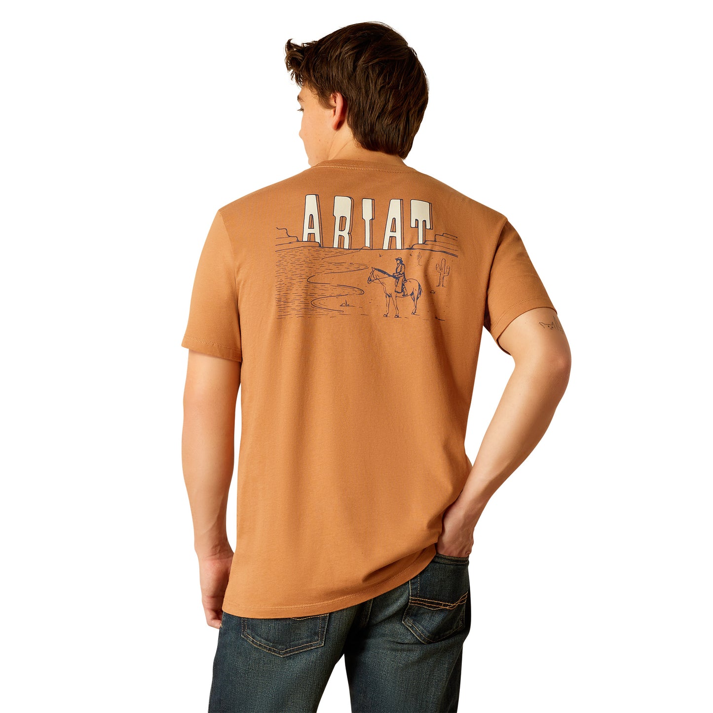 Ariat Men's Horizon Oasis Chipmunk Orange T-Shirt 10052505