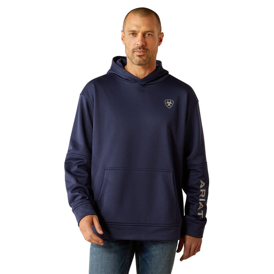 Ariat Men's Tek Fleece 2.0 American Circle Navy Heather Hoodie 10052518