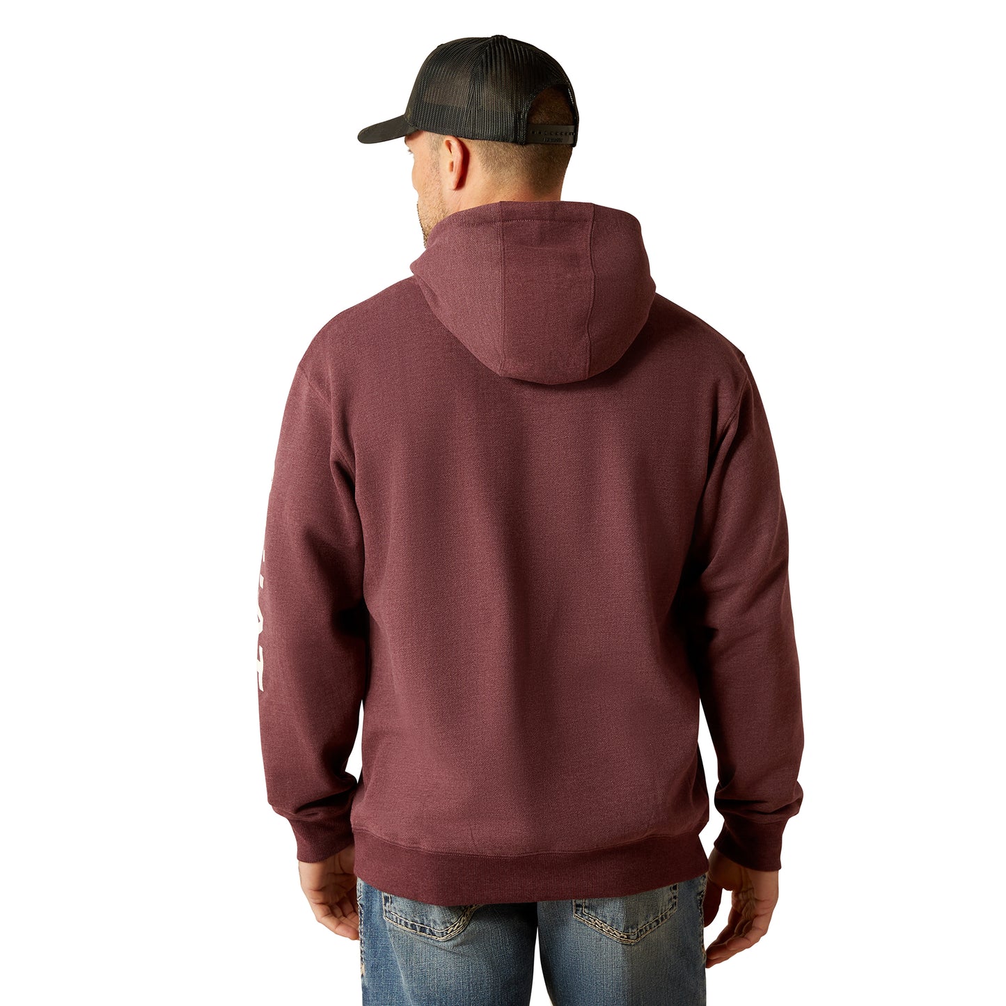 Ariat Men's Malbec Heather /Soft White Logo Hoodie 10052768