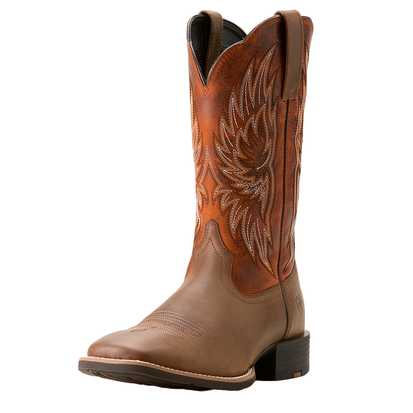 Ariat Men's Sport Rider Vintage Oak & Rustic Orange Cowboy Boot 10053565