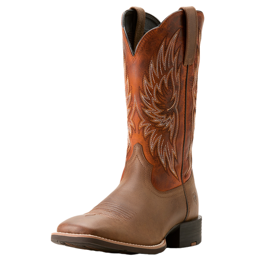 Ariat Men's Sport Rider Vintage Oak & Rustic Orange Cowboy Boot 10053565