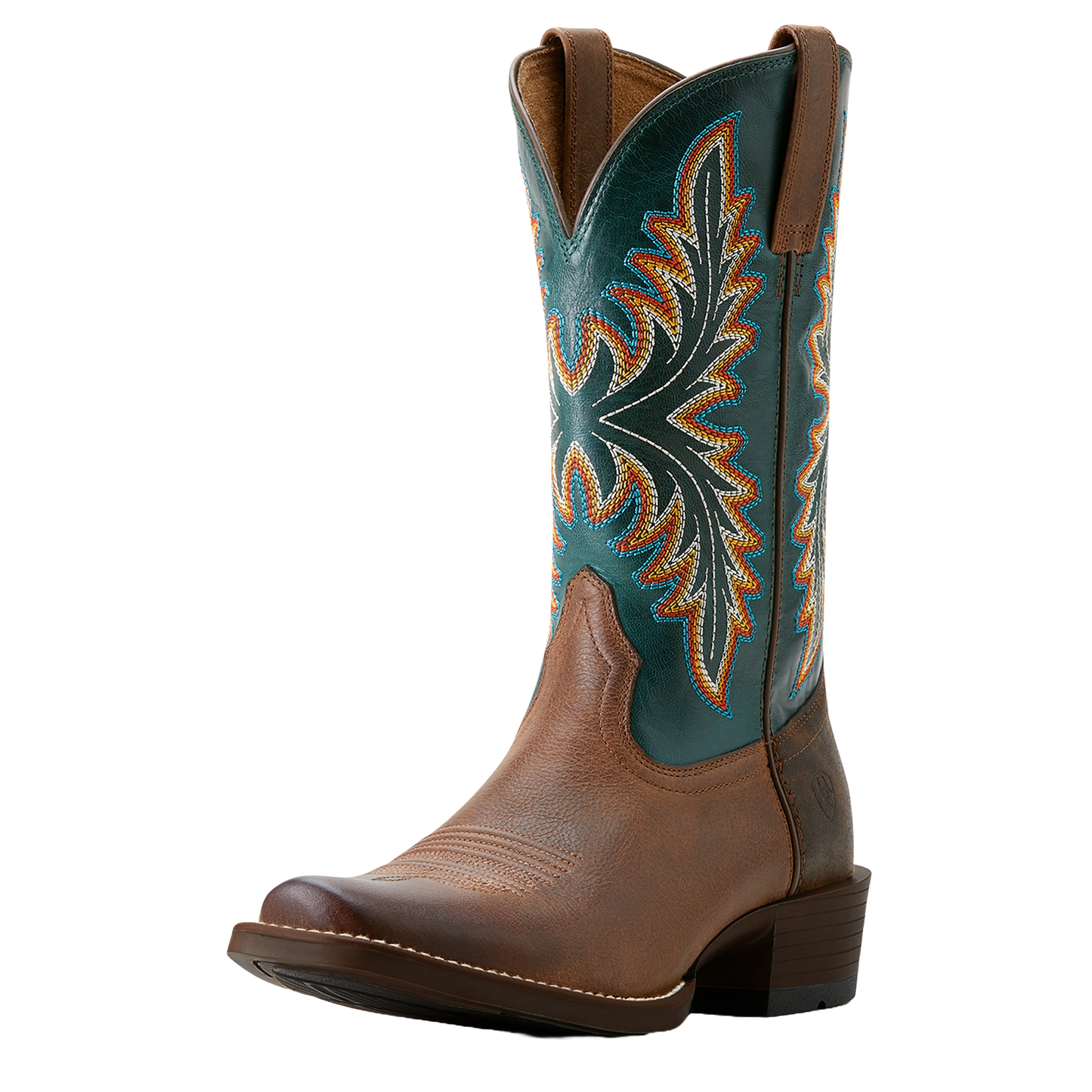 Ariat Men's Renegade Vintage Oak & Deep Teal Cowboy Boots 10053696