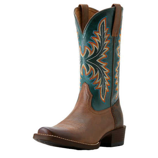 Ariat Men's Renegade Vintage Oak & Deep Teal Cowboy Boots 10053696