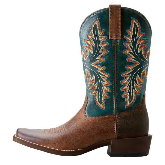 Ariat Men's Renegade Vintage Oak & Deep Teal Cowboy Boots 10053696