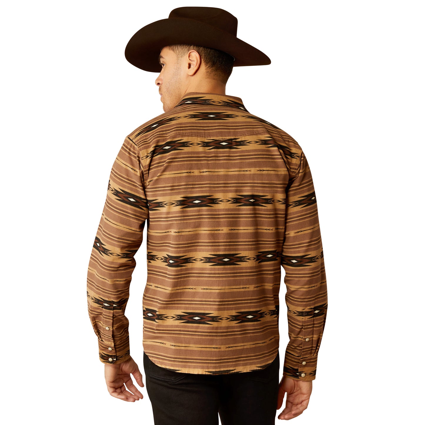 Ariat Men's Hobart Retro Fit Pine Bark Snap Shirt 10053874