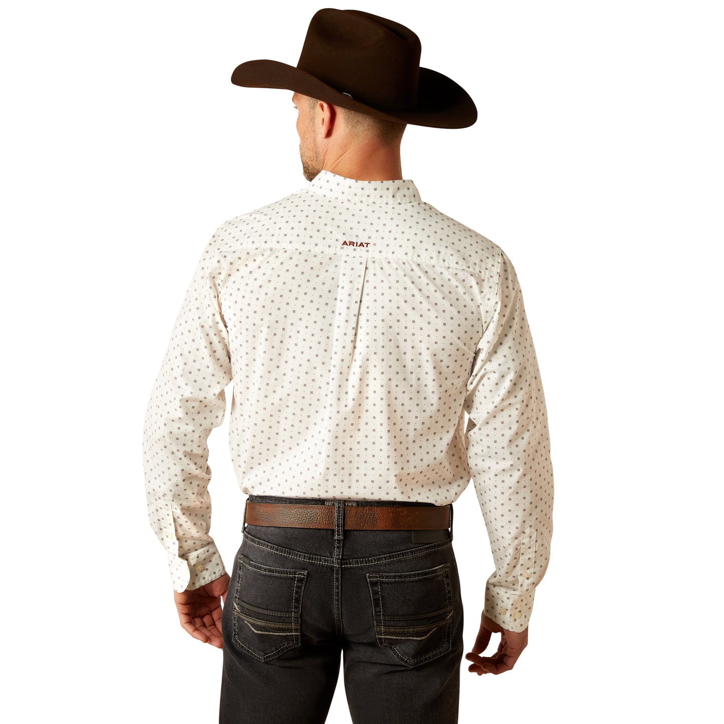 Ariat Men's Pembroke White Fitted Button Down Shirt 10053918