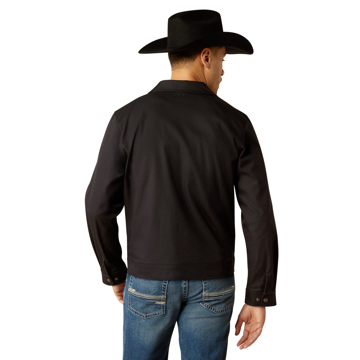 Ariat Men's Stockton Logo Canvas Black Jacket 10054172