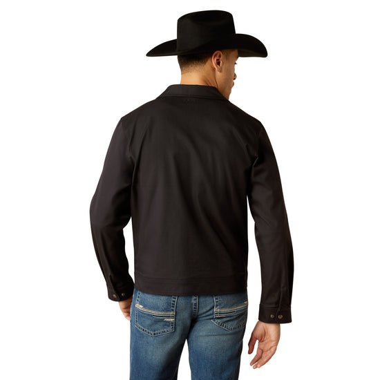 Ariat Men's Stockton Logo Canvas Black Jacket 10054172