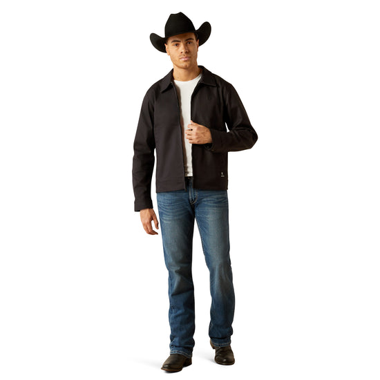 Ariat Men's Stockton Logo Canvas Black Jacket 10054172