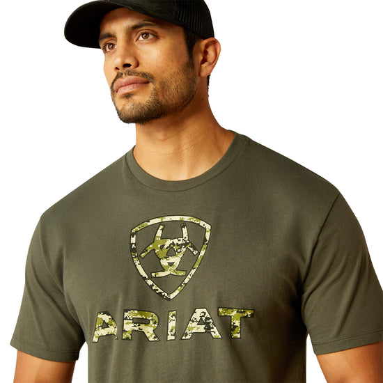 Ariat Men's Liberty USA Digi Camo Dark Olive Green T-Shirt 10054177