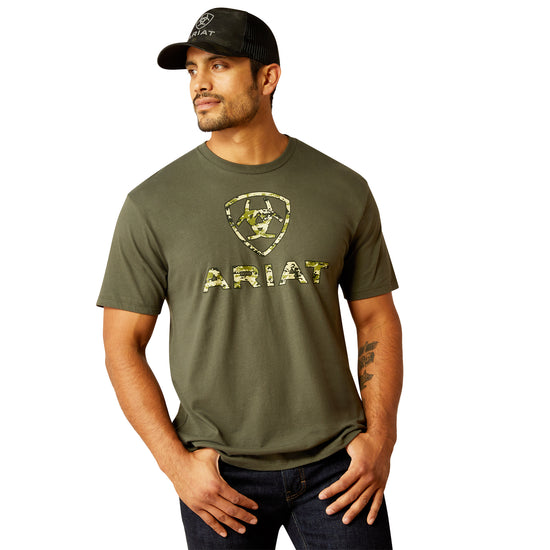 Ariat Men's Liberty USA Digi Camo Dark Olive Green T-Shirt 10054177