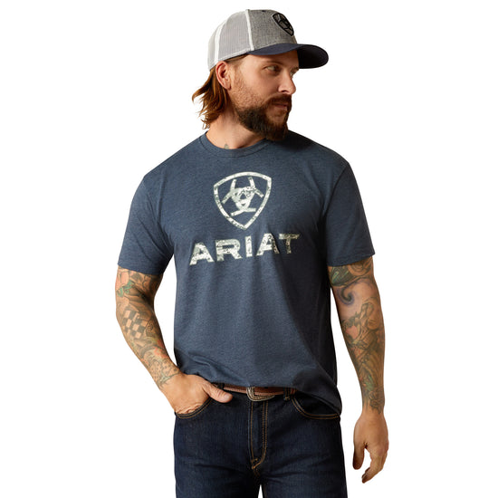 Ariat Men's Liberty USA Digi Camo Navy Heather T-Shirt 10054179