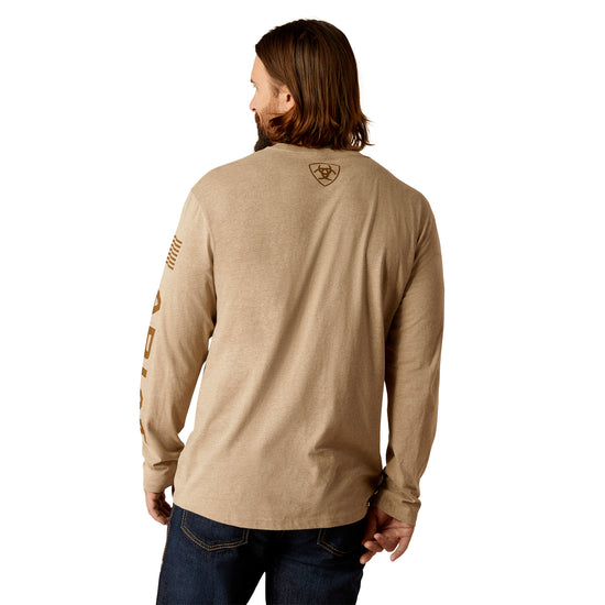 Ariat Men's Elevated V2 Oatmeal Heather T-Shirt 10054191