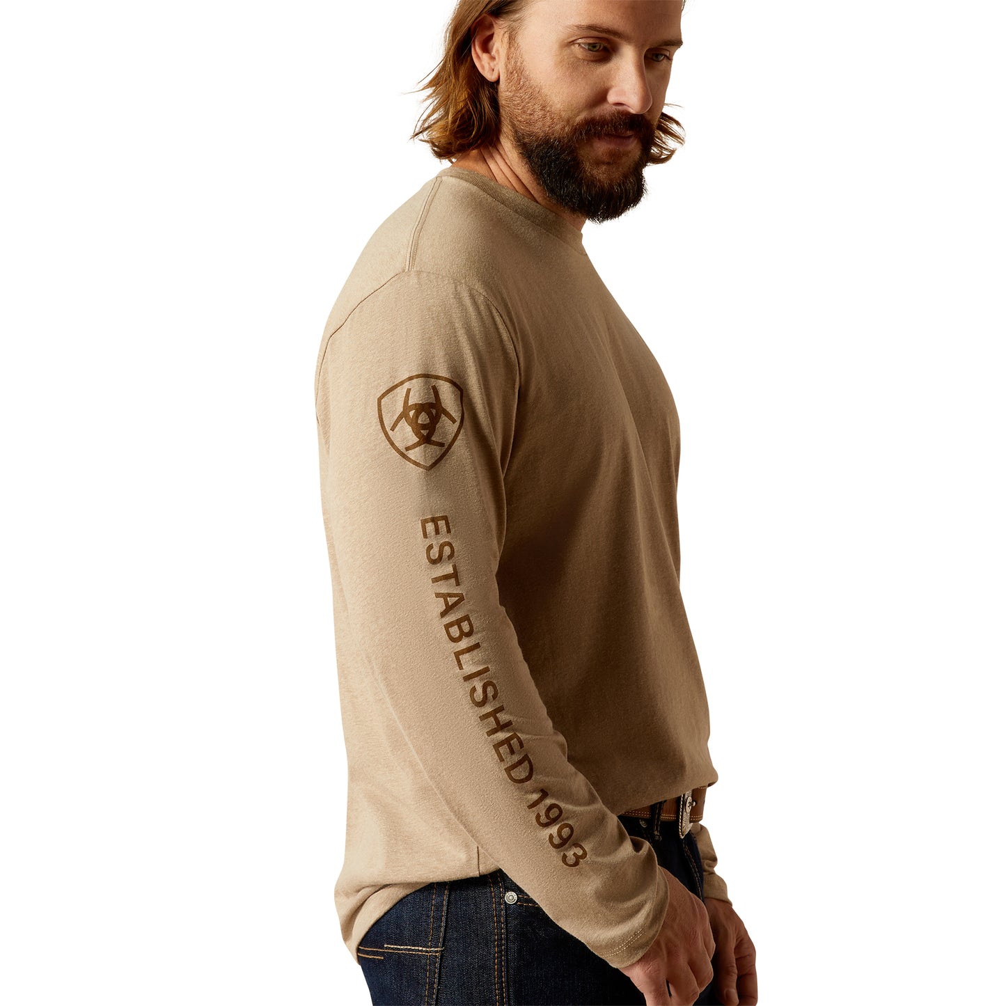 Ariat Men's Elevated V2 Oatmeal Heather T-Shirt 10054191