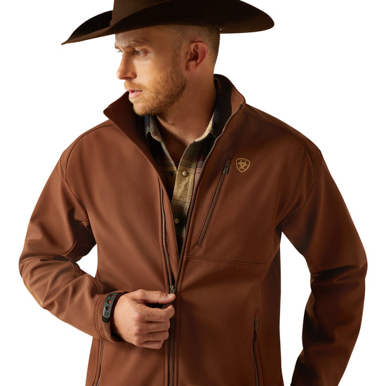 Ariat Men's Logo 2.0 Brown Potting Soil Softshell Jacket 10058156