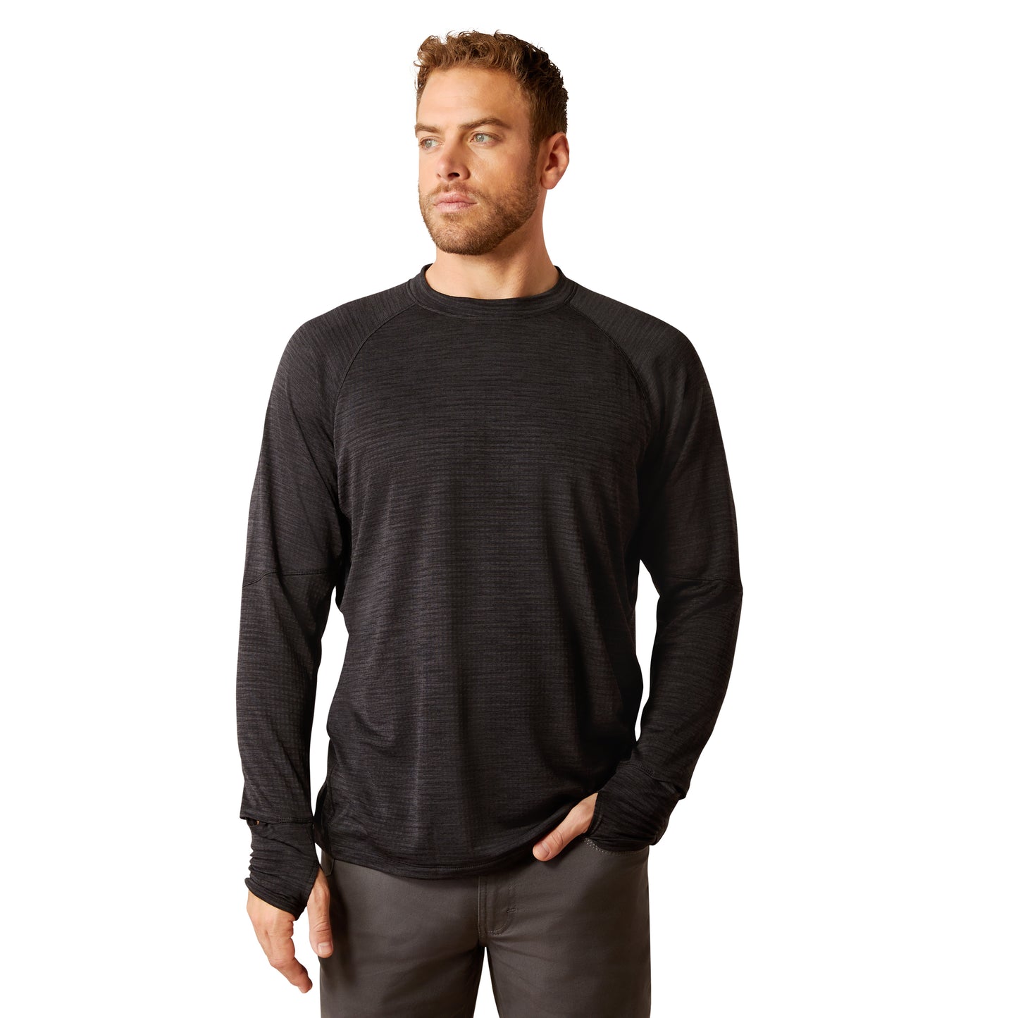 Ariat Men's Rebar Gridwork Crewneck Black T-Shirt 10052075