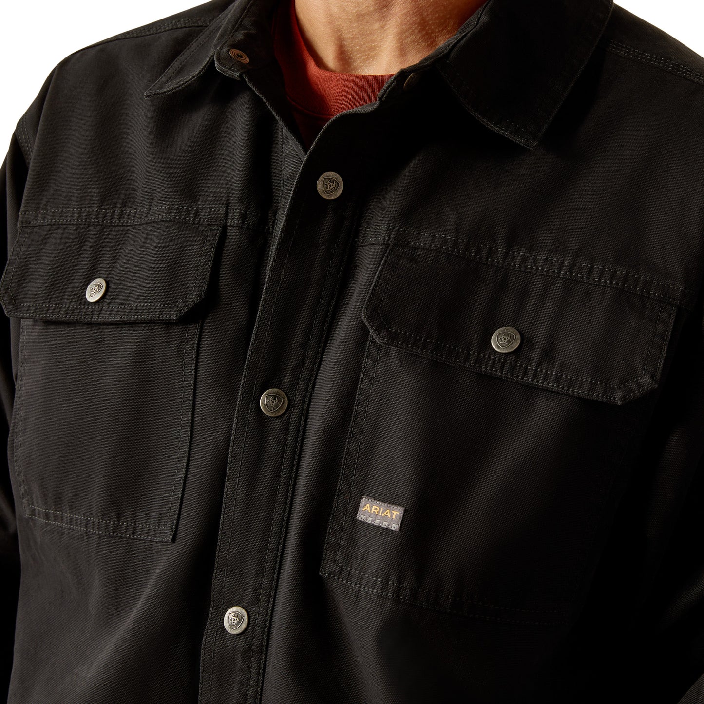 Ariat Men's Rebar Canvas Black Shirt Jacket 10052122