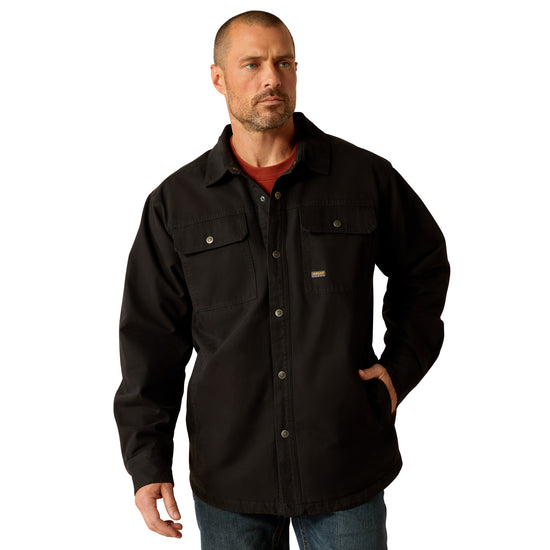 Ariat Men's Rebar Canvas Black Shirt Jacket 10052122